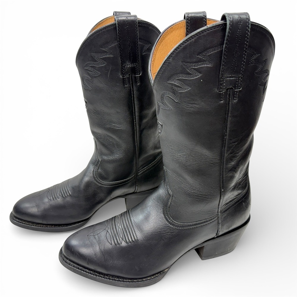 Ariat Sedona Arena Western Boot Men's size 8.5EE WIDE R-Toe Black Leather Cowboy